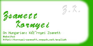 zsanett kornyei business card